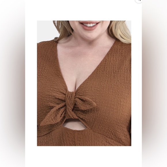 Women’s Terra & Sky Brown Midi Dress - Picture 4 of 4